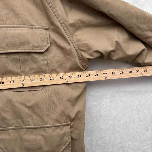 Vintage Woolrich Jacket Mens L Beige Full Zip Chore Insutaled Lined Outdoor - Picture 4 of 10